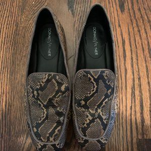 Women's Snakeskin Print Flats | 6